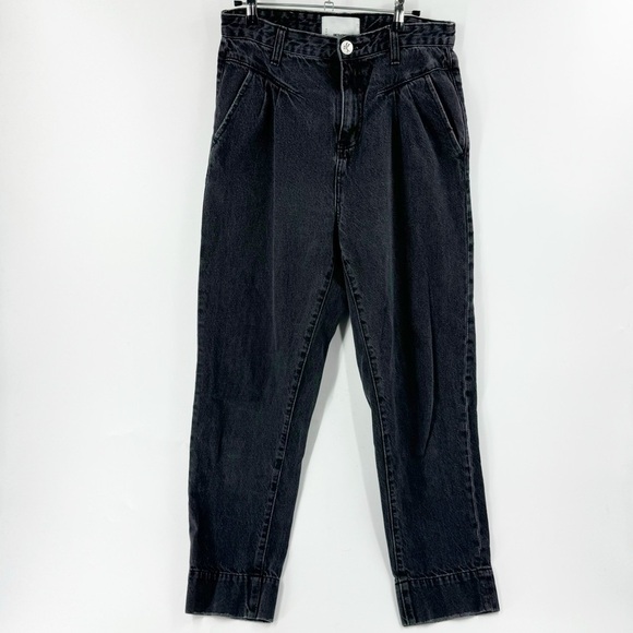 ✅ ONE TEASPOON STREET WALKERS BLACK HIGH WAISTED 80S JEANS SIZE 28 BAGGY FRONT - Picture 2 of 7